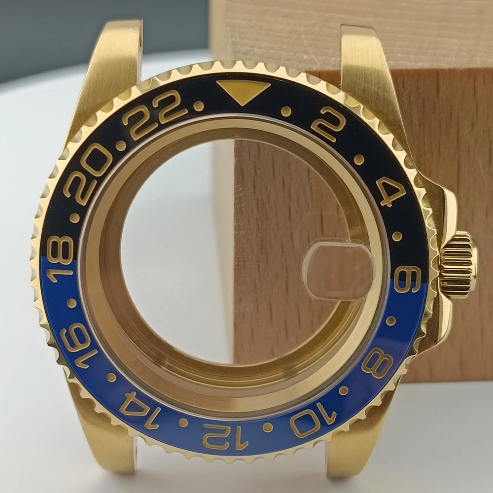 Premium 40.5MM Sapphire Glass GMT Case with Bidirectional Rotating Bezel for 28.5MM Dial and 20mm Strap