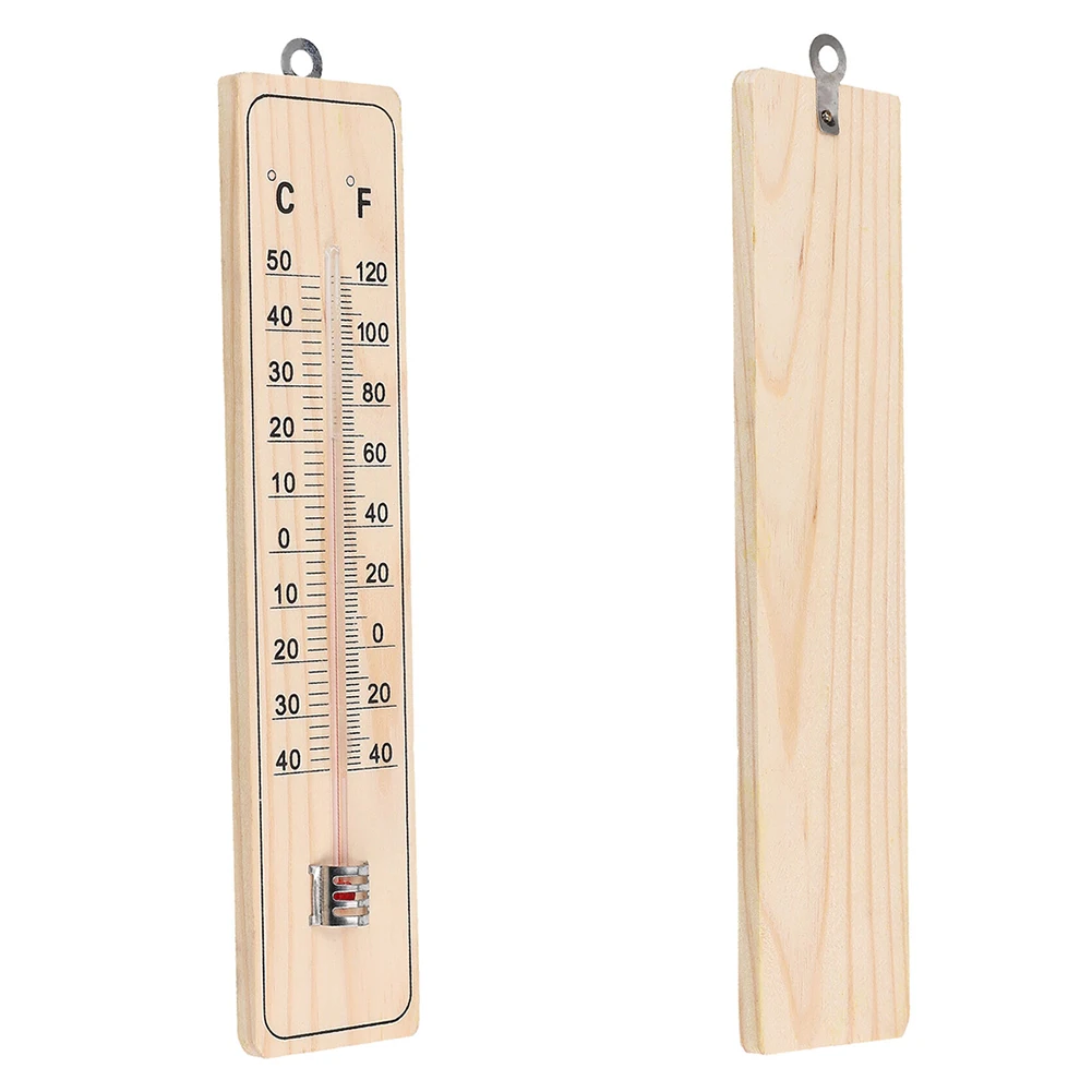 

Classic Wooden Indoor Outdoor Thermometer Set for Garden and Room Celsius and Fahrenheit Readings (60 characters)