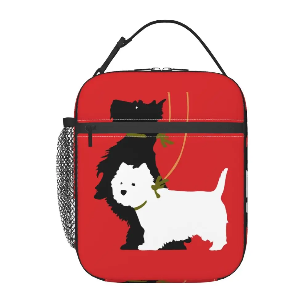 

Изолированные ланч-пакеты West Highland White Terrier и скотти, шотландская собака, многоразовый охладитель, термопищевой ланч-бокс для детей
