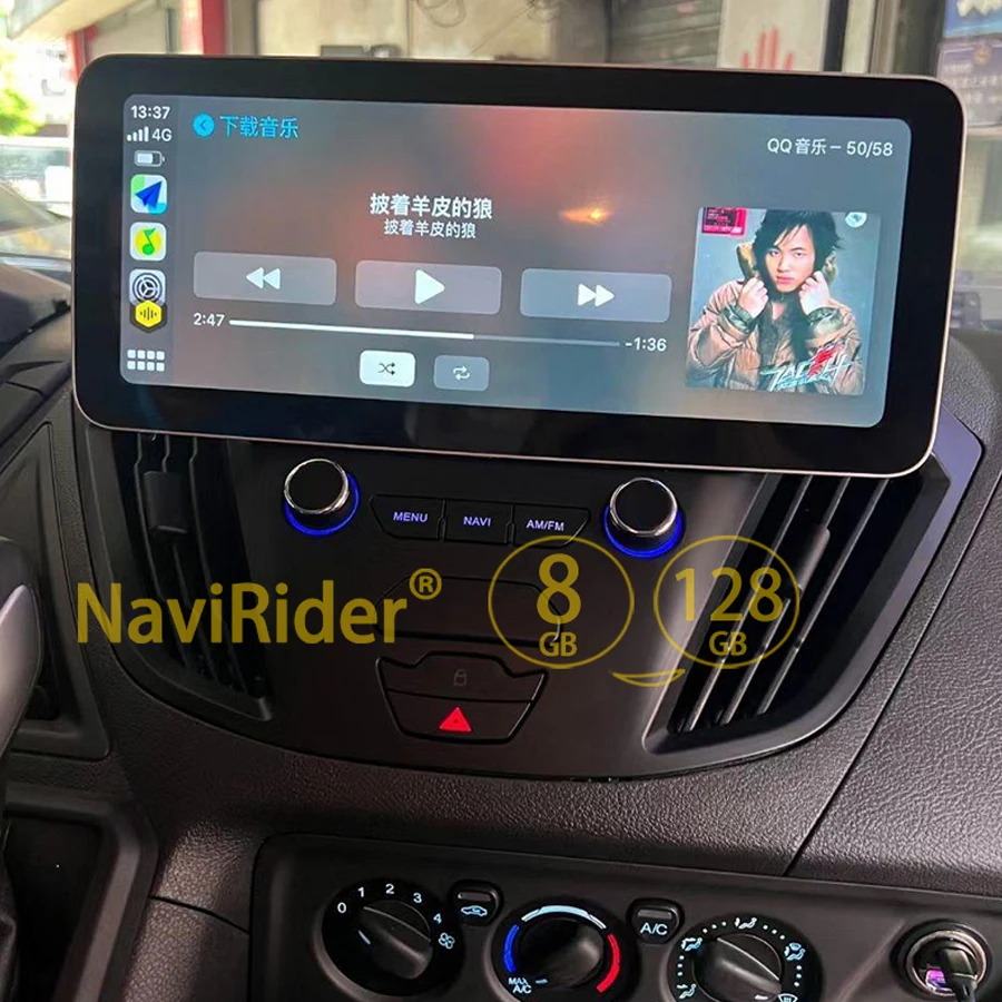 

12.3'' IPS HD Screen In Dash Car Music Video Stereo PC Tablet Headunit For Ford Tourneo Transit Custom 2013+ Android 13 CarPlay