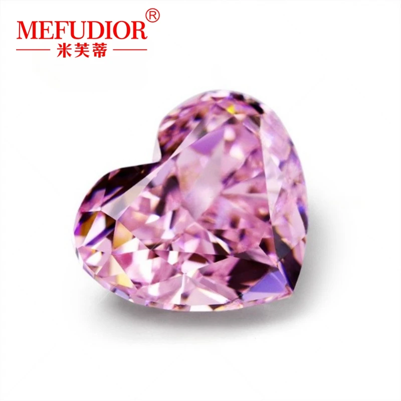 

Light Pink Color Heart Shape High Carbon Diamond 3EX Cut 6*6mm-12*12mm Simulation Diamond Loose Stone