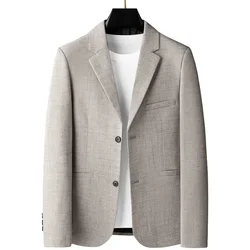 New Spring Man Thin Formal Wear Blazers Jackets Solid Business Casual Suits Coats Male Slim Blazers Jackets Men's Clothing 4XL