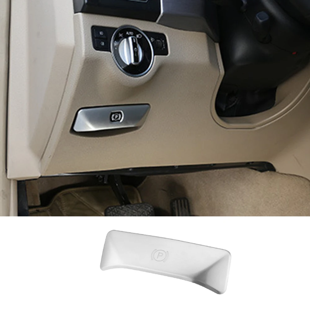 Car Electronic Handbrake P File  Button Cover Sticker Trim Fit for Mercedes Benz C GLK E Class W204  W212