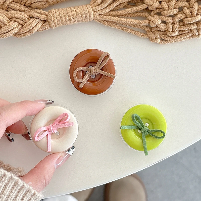 한국어 3D 귀여운 캔디 버튼 Bowknot 브래킷 전화 그립 Tok Griptok 홀더 링 아이폰 액세서리 전화 스탠드 홀더 브래킷