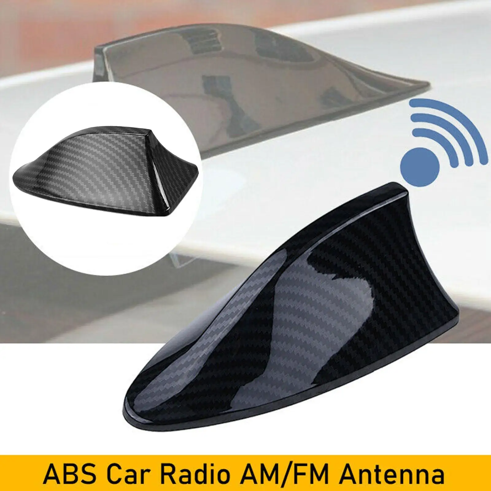 

Carbon Fiber Car Antennas Shark Fin Antenna Auto Radio Signal Aerials Roof Antennas For Universal Car Model Car Styling Q1p8