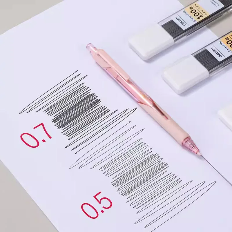 Deli 2Box HB/2B Mechanical Pencil Leads 0.5/0.7mm Automatic Pencils Refills for Kids Writing Painting School Supplies Pen Core 4