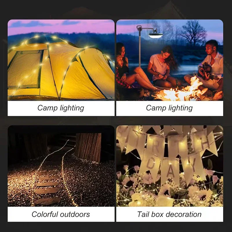 LED Camping Lamp Strip Atmosphere 8M Length Waterproof Recyclable Light  Belt Outdoor Garden Decoration Lamp for Tent Room - AliExpress