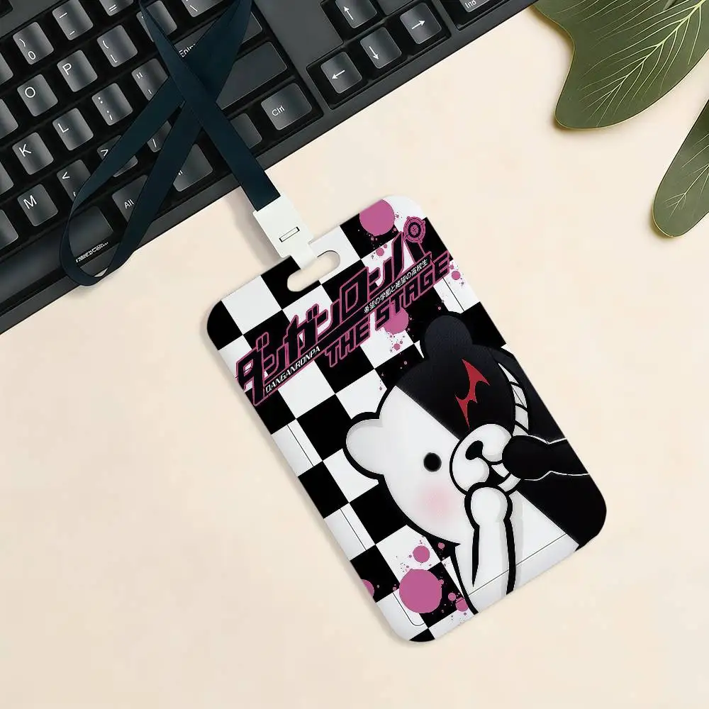 D-DanganronpaS Anime Kartenhalter Kartenetui Bus U-Bahn Arbeitsausweis Studenten-Lanyard Halsbänder Ausweishalter Türkartenhalter – Detail 5