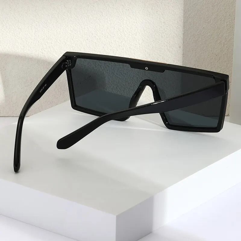 2023 Vintage Männliche Flache Top Sonnenbrille Männer Marke Schwarz Quadrat Shades UV400 Gradienten Sonnenbrille Für Frauen Kühlen Ein Stück_voghion.com