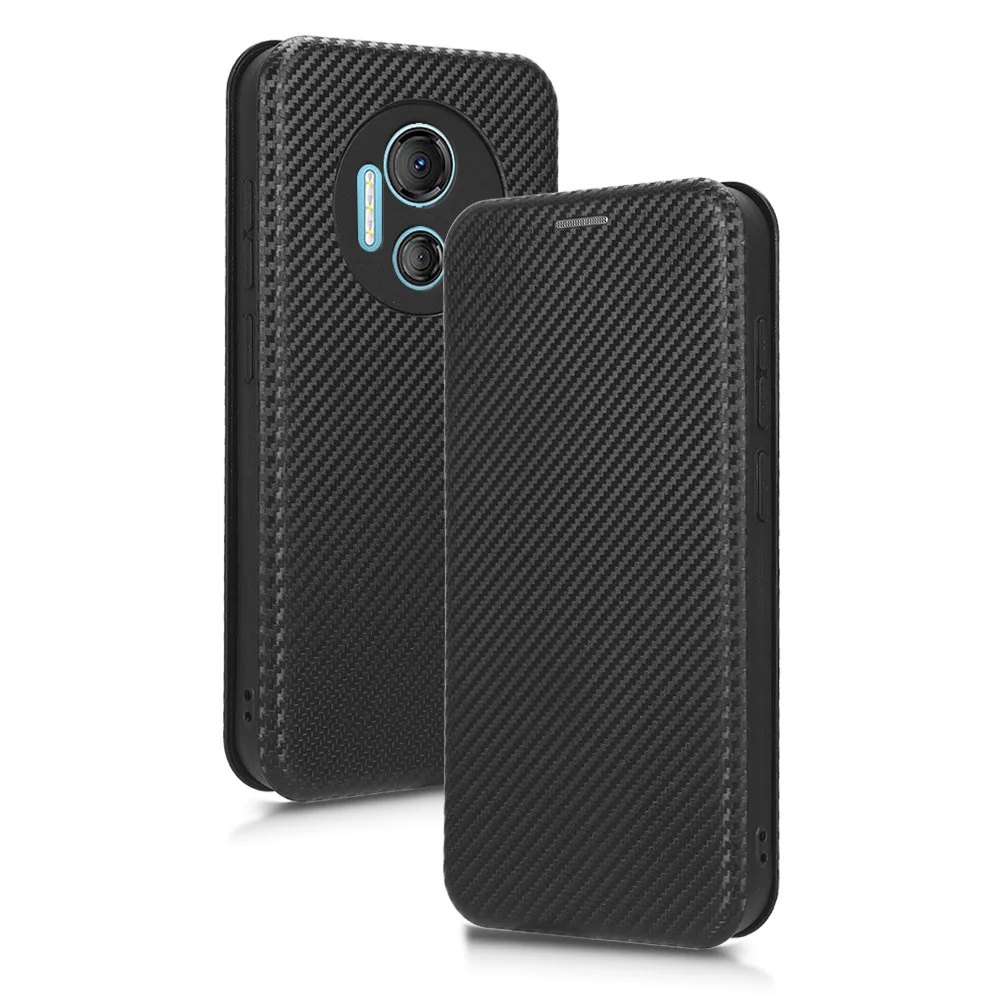 Housse Pour Doogee X96 Pro - Gris Clair Feutre Imitation Cuir - Avec 3 Emplacements Cartes