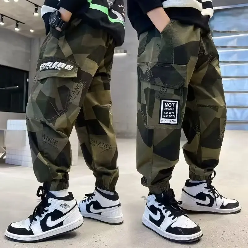 Camouflage Boy Cargo Pants Children Casual Sweatpants Three-dimensional High Visibility Sports Pants Children's Clothing boys pants kids pants