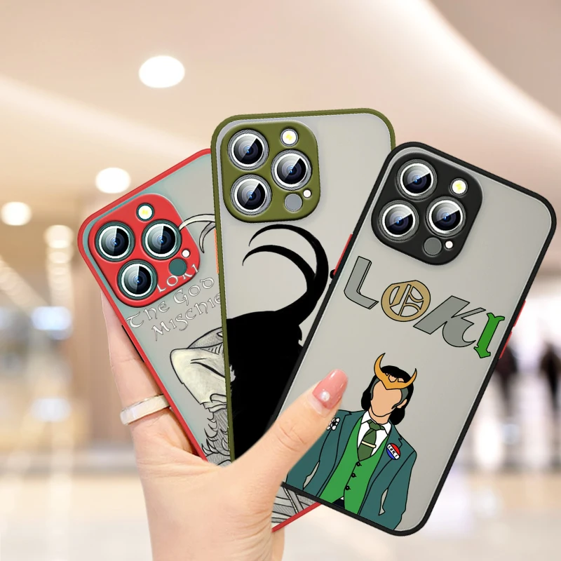 Marvel Bel Loki Per Apple Iphone 13 12 11 Mini Xs Xr X Pro Max 8 7 Plus Custodia Per Telefono Funda Capa Traslucida Smerigliata