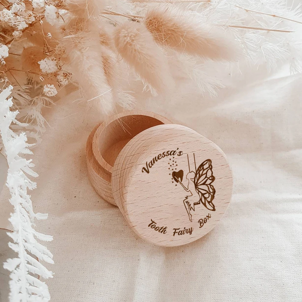 

Custom Name Tooth Fairy Box Personalised Engraved Wooden Trinket Box Baby Boxes Keepsake Teeth Box Kids Best Birthday Present