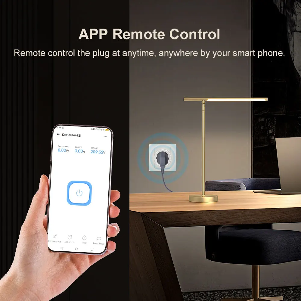 eWelink Zigbee Smart Plug Socket Timing/Countdown/Power Monitoring, Supports Hom