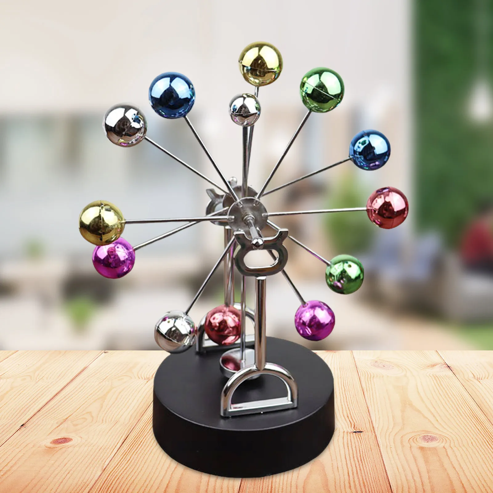 Creative Rotating Ferris Wheel Perpetual Motion Apparatus Simple Newton Pendulum Ball Physical Magnet Scale Wobbler Gifts