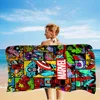 Avengers Marvel Logo Anime Beach Swimming Towel Soft Absorbent Washcloth Children's Gifts for Kids Travel Camping Gym 5