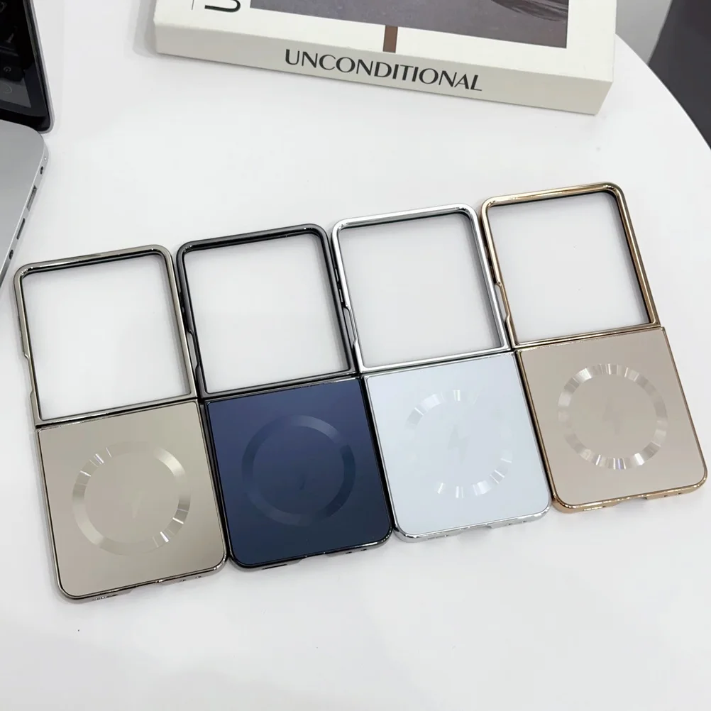 Matte Plated Acrylic Back Panel with Magnetic Ring Case and Camera Protection