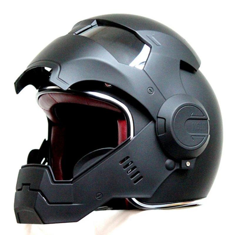 Masei casco de motocicleta para hombre mujer, accesorio de color negro mate 610, Capacetes de cara completa Dot Iron Man, con personalidad sólida| | - AliExpress