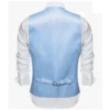 Classic Slim Fit Suit Vest For Men Baby Blue V-Neck Waistcoat Necktie Sets Leisure Groom Party Wedding Designer Barry.Wang DM-24 3