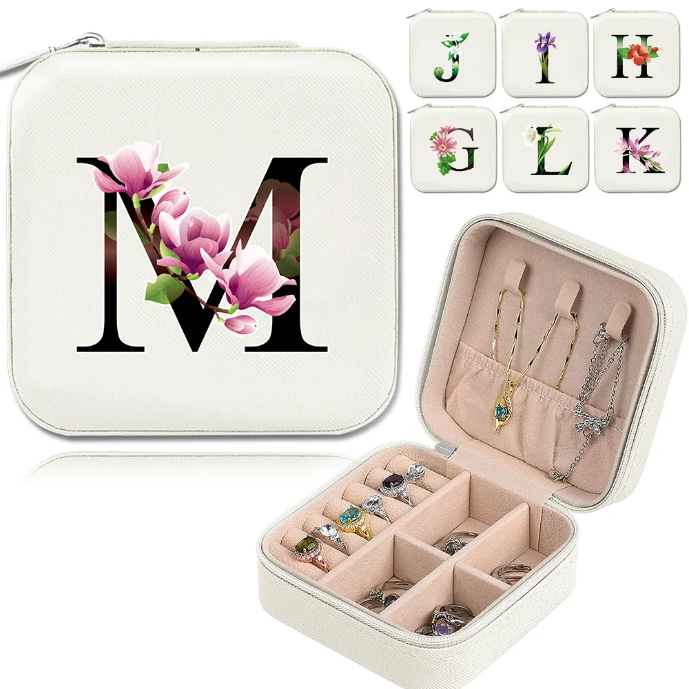 

Portable Jewelry Display Box Earrings Necklace Organizer Cases for Women Rings PU Mini Case Storage Jewelers Boxes Jewelry Bag