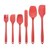 6 Pieces Silicone Spatula Set Food Grade Non Stick Heat Resistant Spatulas Turner for Cooking Baking Mixing Baking Tools 6