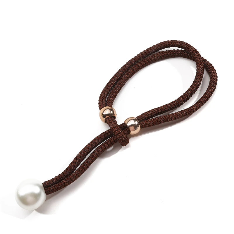 Fermatenda A Fiore Con Perla Regolabile - 2 Pezzi, Beige, In Poliestere E Cotone - Fermacortina Senza Fori Con Spillo