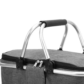 Podofo 30L Foldable Insulated Picnic Basket,Portable Cooler Bag for Outdoor Camping,Beach,Travel,Family Picnic,Waterproof 4