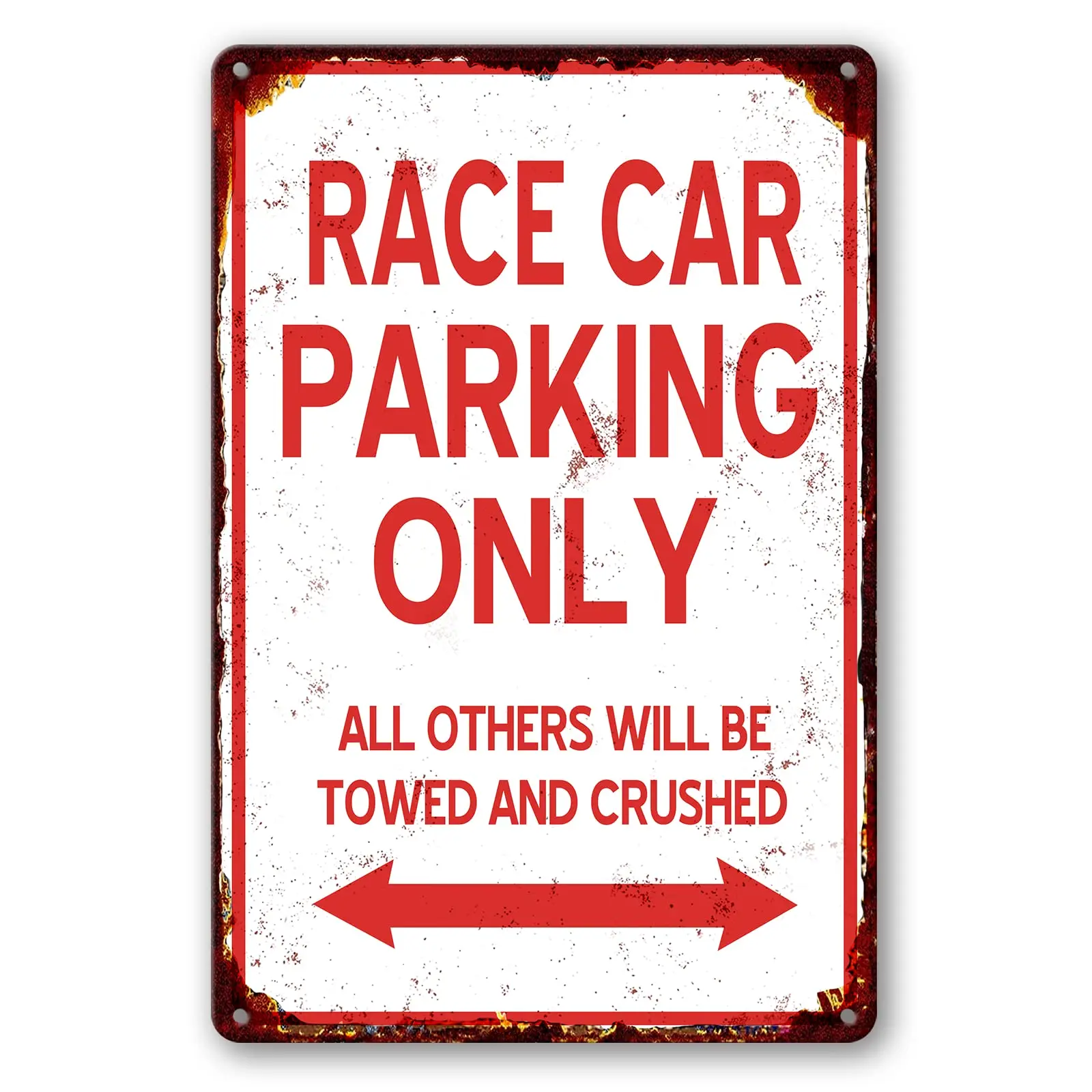 

Декор для гоночной машины для мальчиков, винтажный автомобиль, металлические жестяные знаки, знак для спальни и гаража, автомобили, Настенный декор, Гоночная машина, парковка только 8x12 дюймов