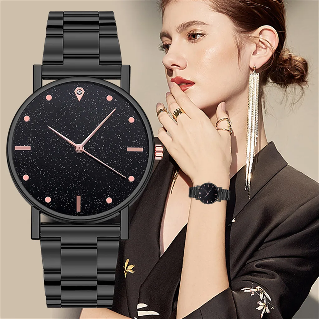 

Luxury Watches Casual Stars Analog Quartz Wrist Watches High Quality Elegant Stainless Steel Dial Casual Bracele Watches Montre