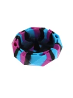 1 Silicone Geometric Ashtray  Unbreakable Multipurpose Portable Storage Tray - w/Glass Friendly Tapping Center 2