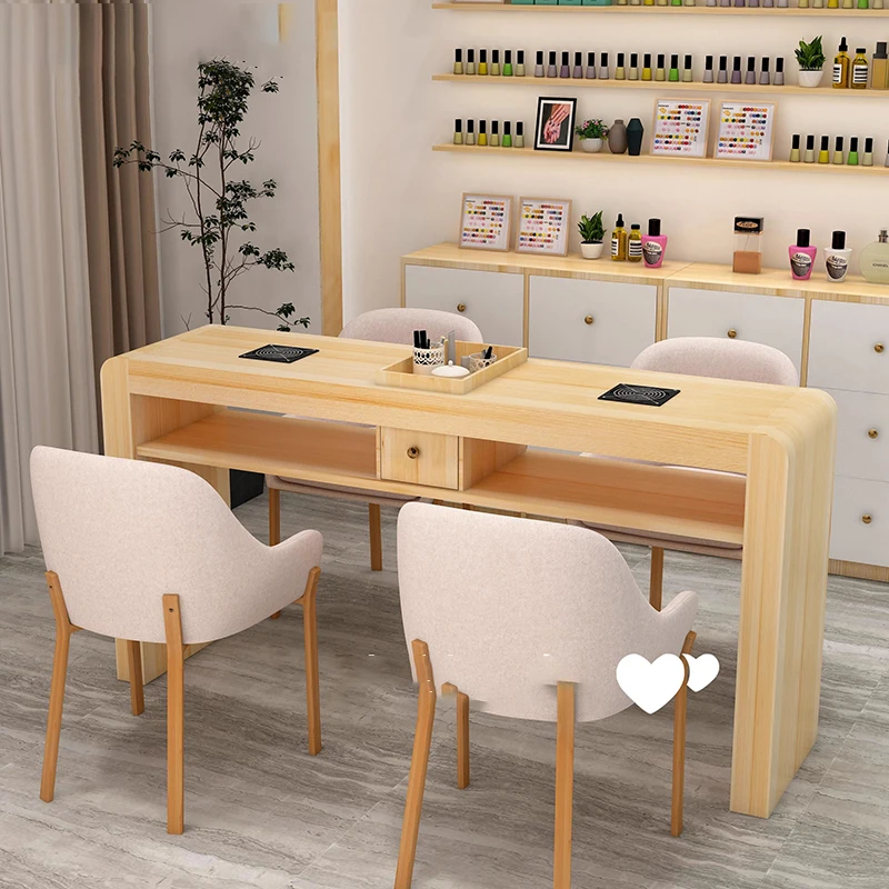 

Modern Wood Nail Table Cleaner Prosthetic Professional Manicure Table Technician Manicurist Mesa De Manicure Furniture LJ50MT