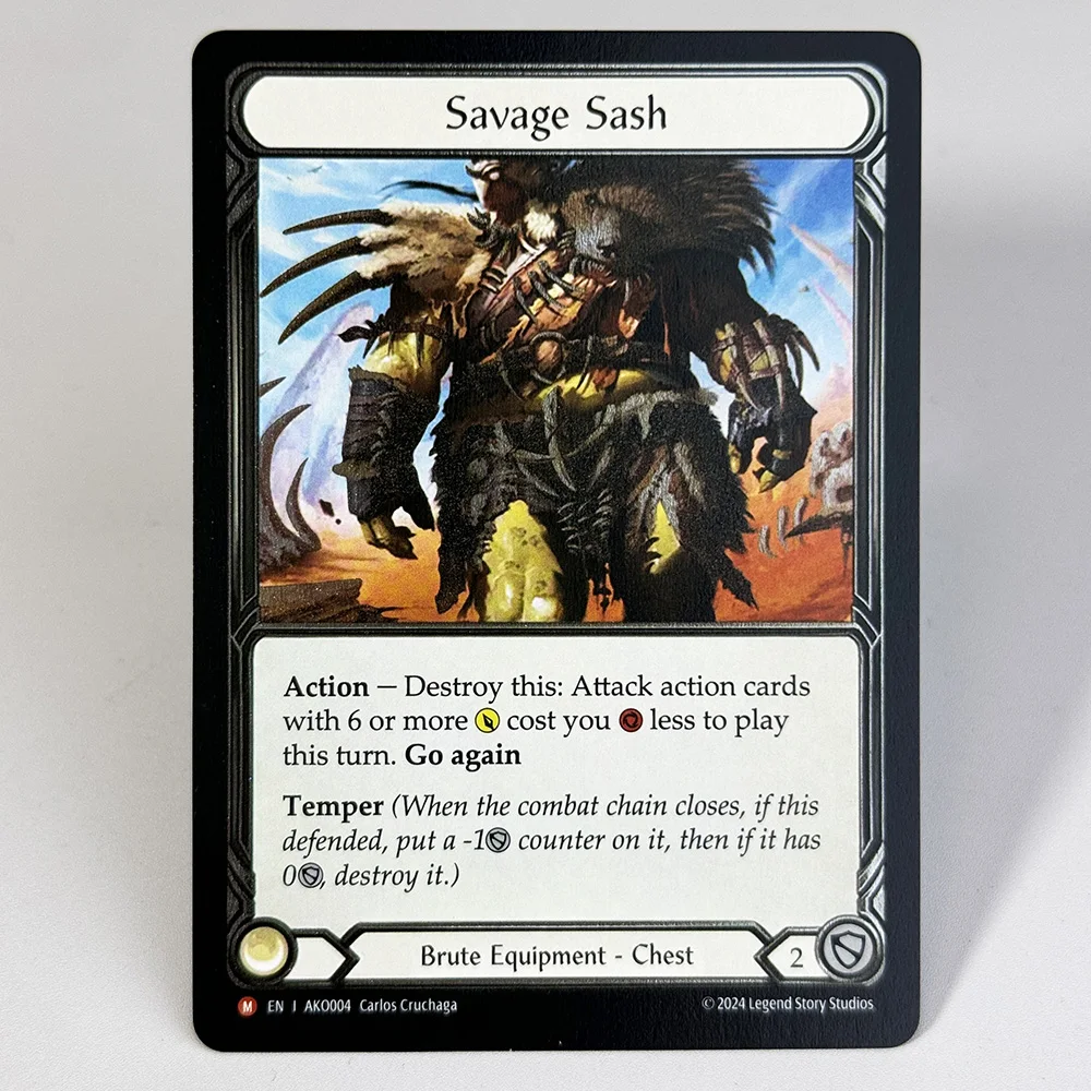 FAB Cold Foil TCG Proxy Game Cards Barkbone Strapping Savage Sash