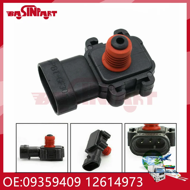 

09359409 12614973 MAP Sensor Manifold Absolute Pressure Sensor For Buick CADILLAC CHEVROLET GMC OLDSMOBILE PONTIAC SAAB 16187556