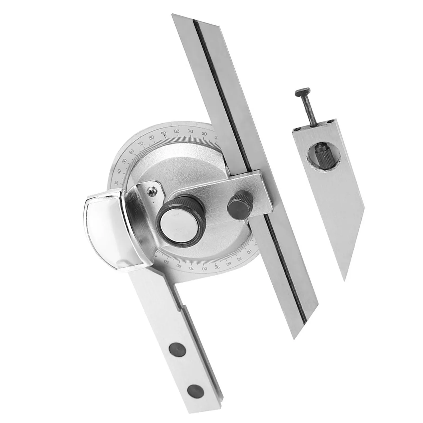 360 Degree Protractor 360 Degree Steel Universal Bevel Protractor Angle Finder Measuring Ruler W/ Magnifying Glass Protractor 5