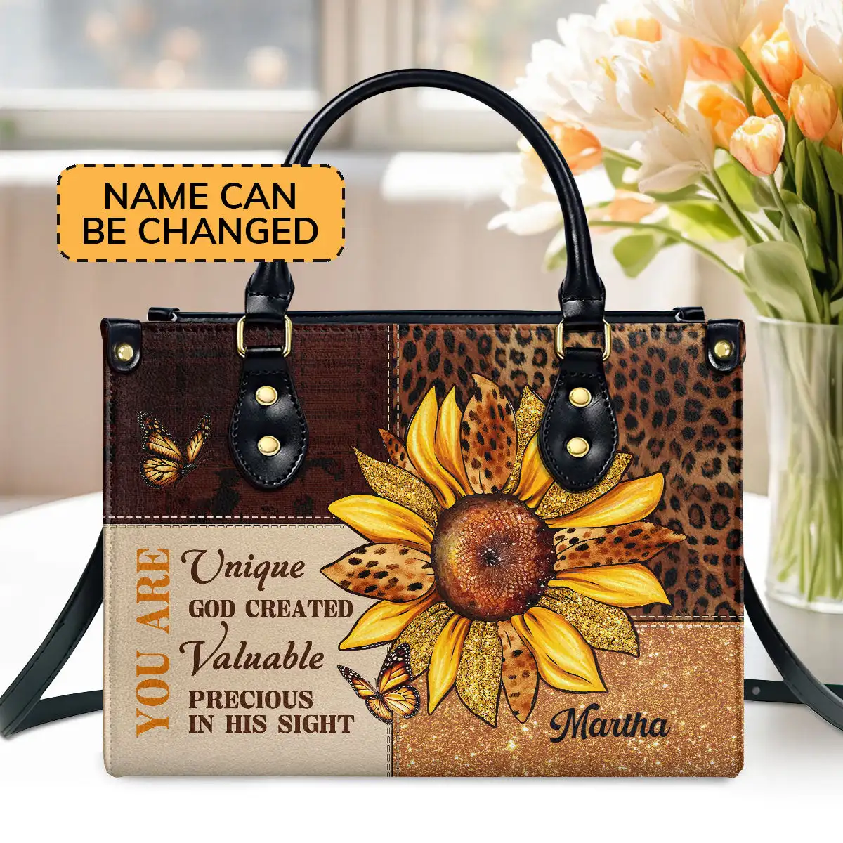 

Women's Bag Fashion Tote Handbags Leopard Sunflower Butterfly Pattern One-Shoulder Handbags Female Casual Tote Shoulder Bag New