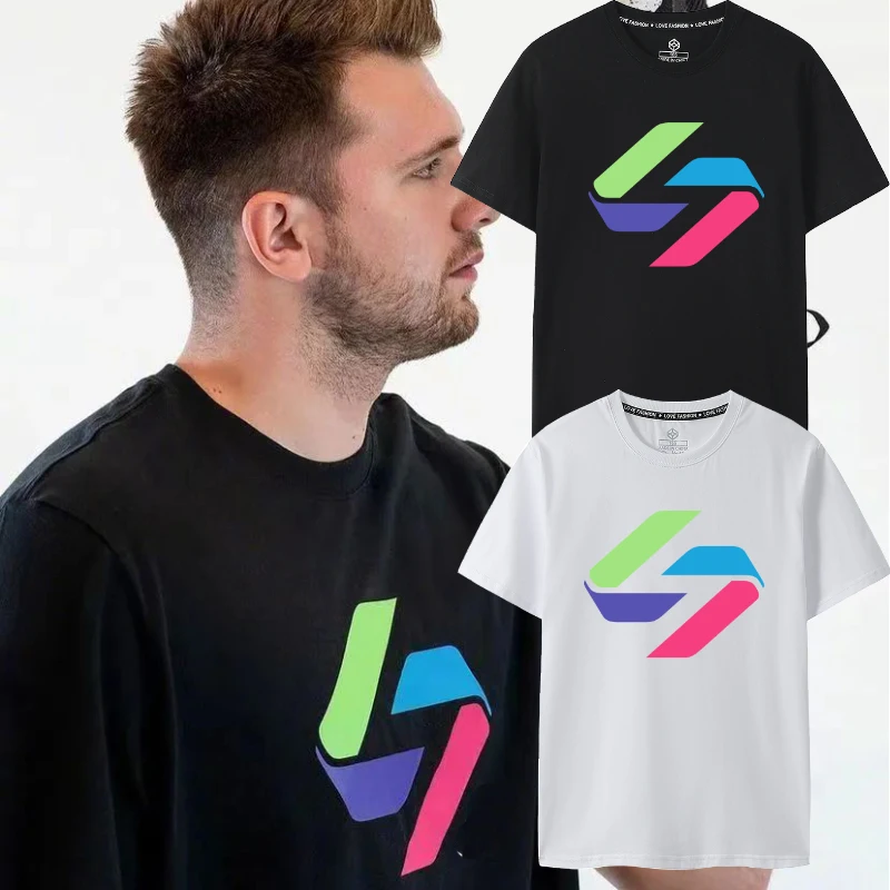 2025 New Short Sleeve T-shirt Lakers 77 DONCIC New LOGO