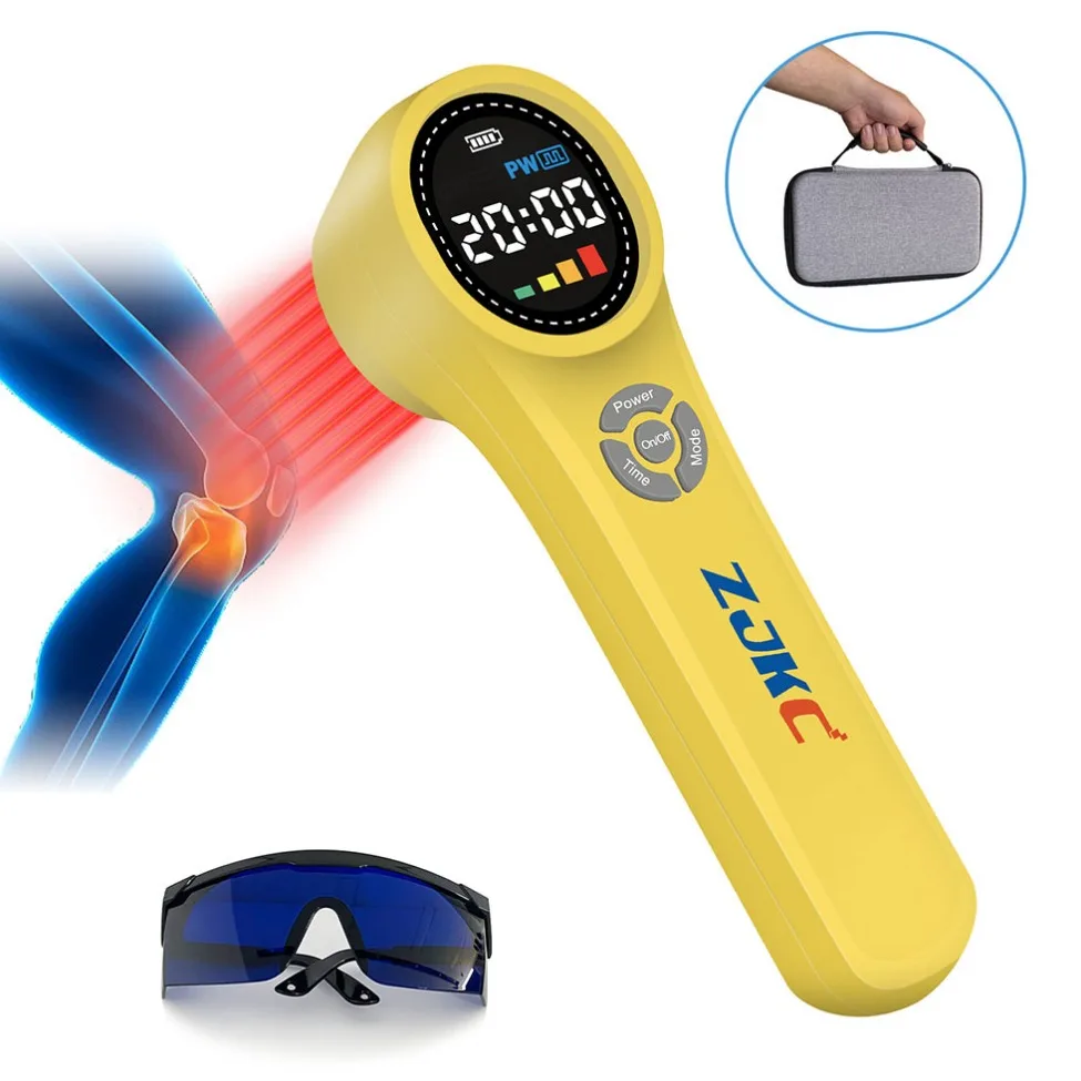 ZJKC Portable 980nm 810nm 660nm Cold Laser Therapy Device for Arthritis Pain Relief Back Massage Dog Cats Wound & Tissue Healing 45 45cm dog feeding mats stress relief snuffle mats for cats dogs indoor outdoor use