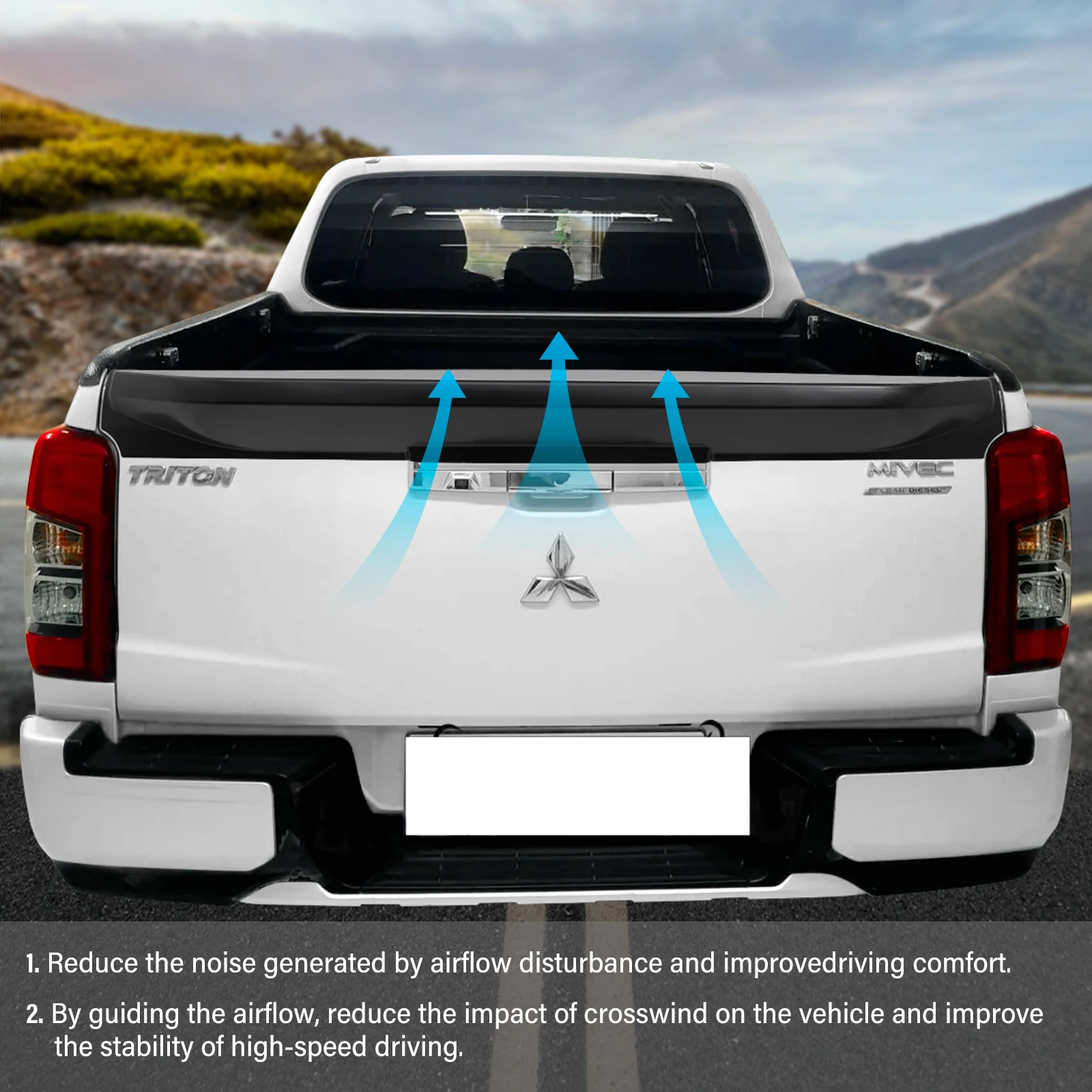 Heckklappenblenden Für Den Mitsubishi L200 Ab Baujahr 2019