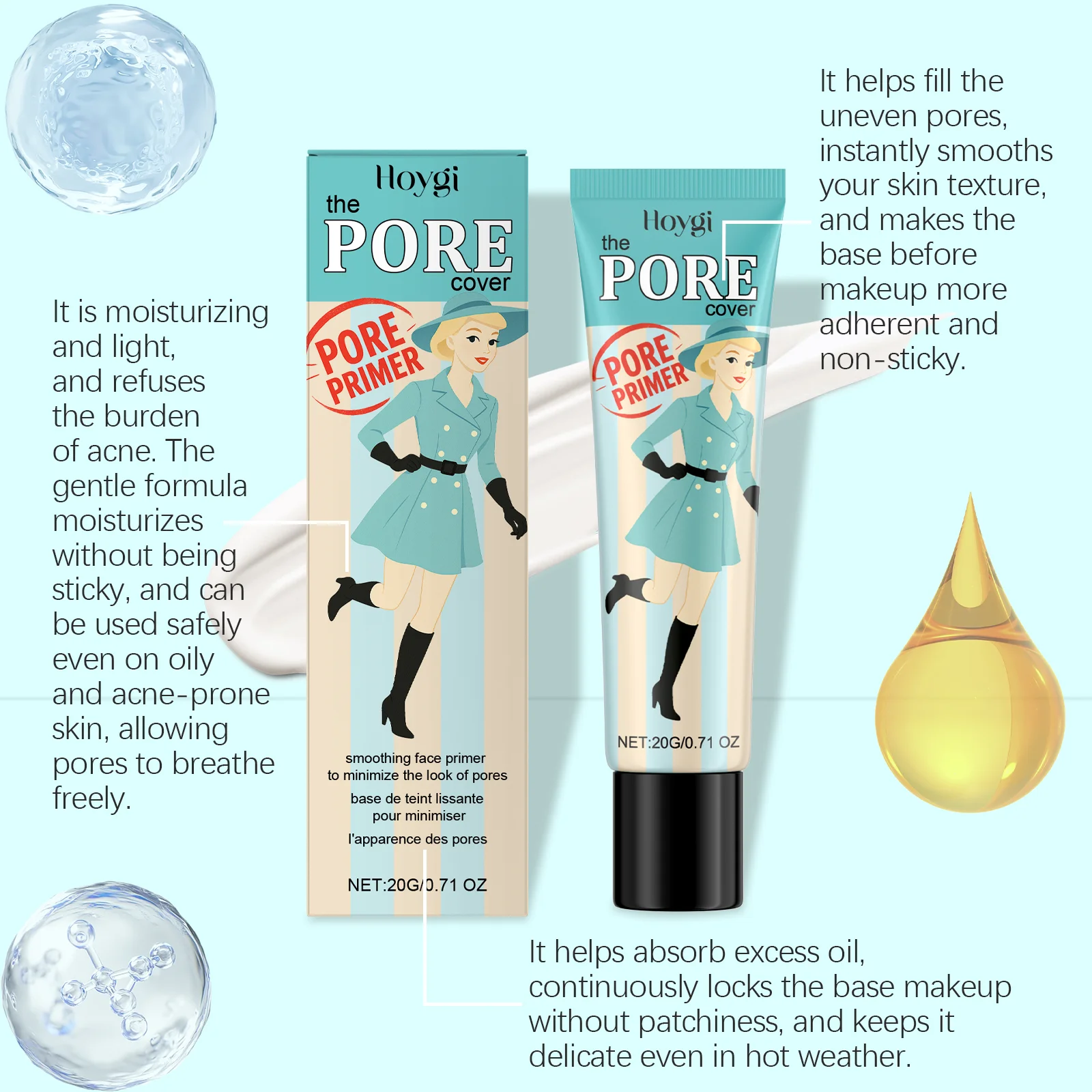 Hydrating Makeup Primer: Moisturizing SkinBrightening, Tinted Moisturizer, Concealing, Clear & Hydrating Base S00b8c5a9629a4feea99ae5a3db715367j