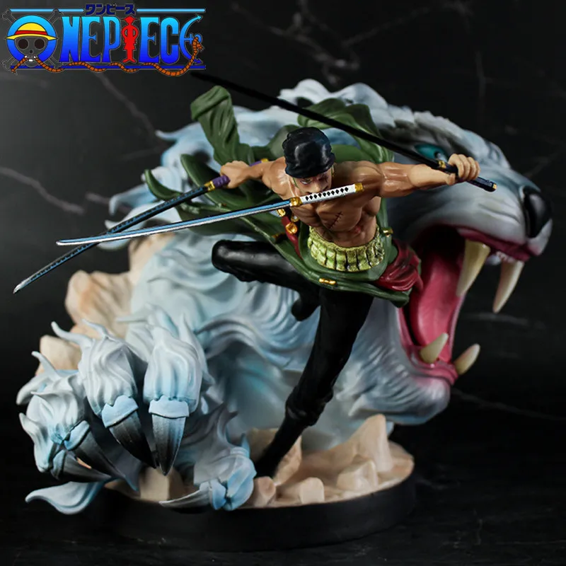 One Piece Three Blades Sauron Extreme Tiger Hunt Pirate Hunter Anime Periferiche Scatola Dei Colori Collezione Di Figure Decorazione Regali
