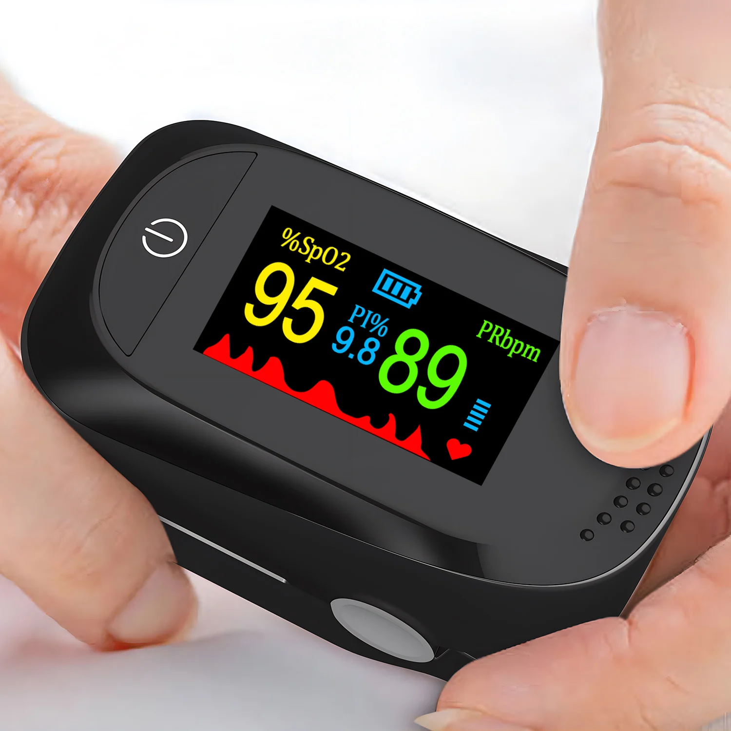 Finger Pulse Oximeter Finger Pulse Oximeter LED Blood Oxygen Saturation Heart Rate Monitor Oxymeters Medical With Digital Display Oximeter