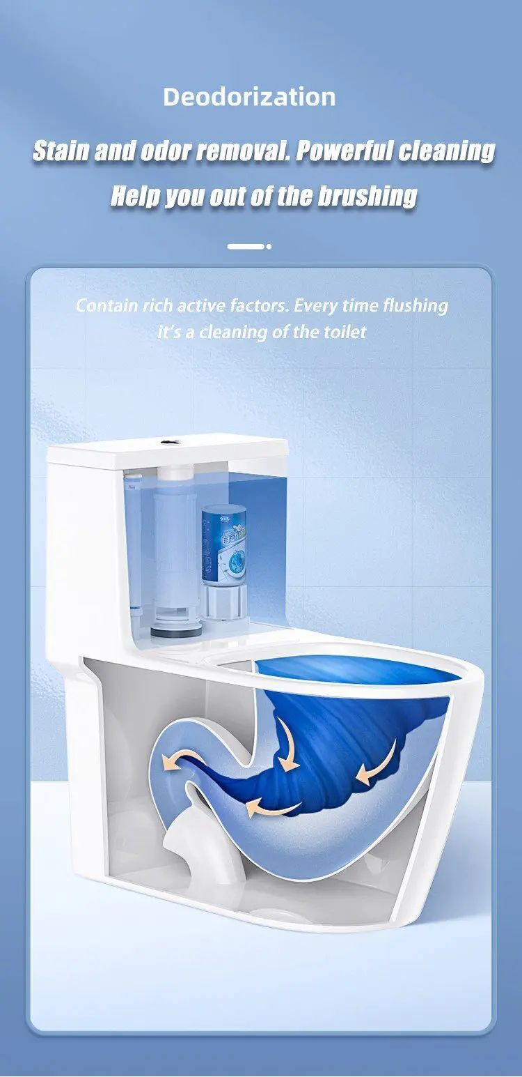 Blue Bubble Toilet Automatic Cleaner with Long Lasting Fragrance and Deodorizing Function Household Bathroom Bowl Deodorizer