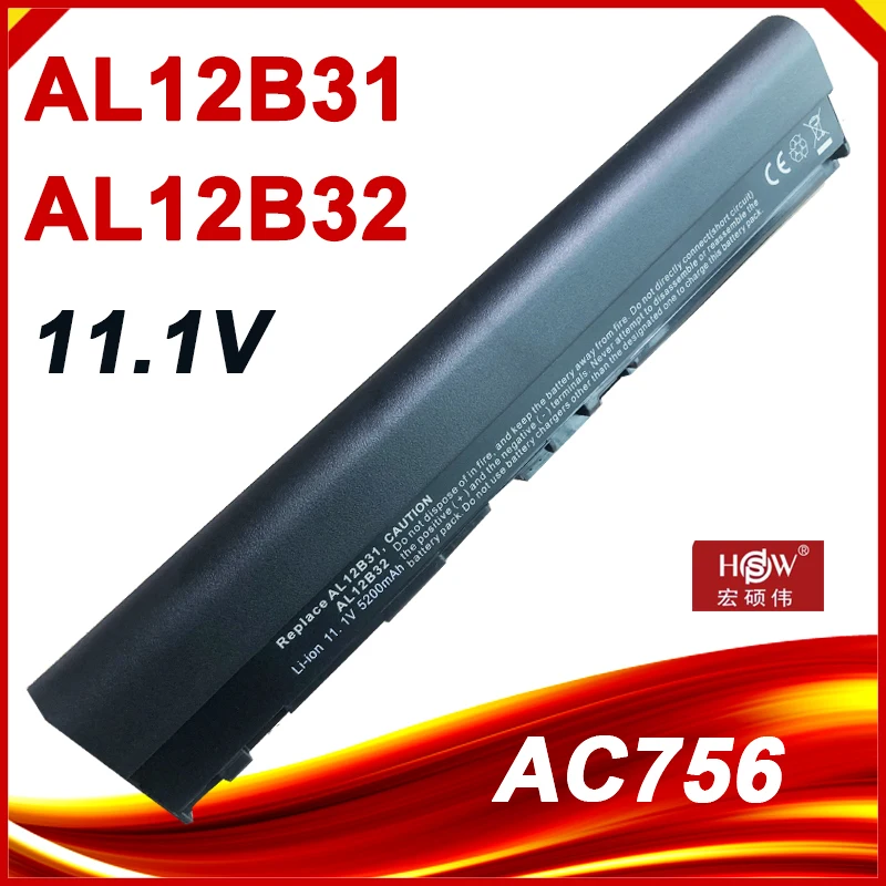 6 Cells Batterij Voor Acer Aspire One 725 756 C7 AL12X32 AL12A31 AL12B31 AL12B32 Travelmate B113M C710 B113-M Chromebook