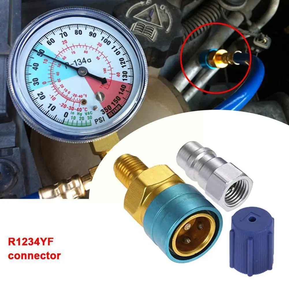 Adattatore Raccordo Rapido Accoppiatore R1234Yf Accoppiatore Lato Basso Car R134A Raccordo Accoppiatore Adattatori Aria Condizionata Per Auto Accessor
