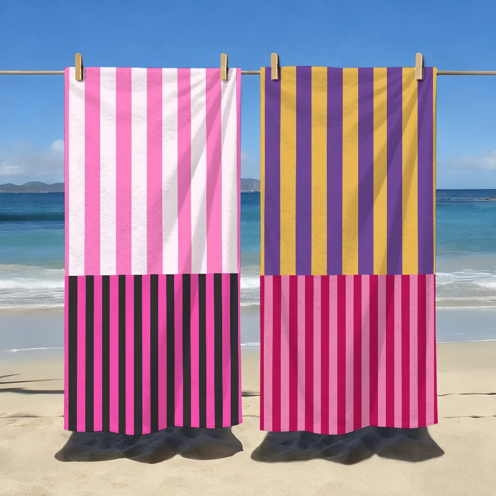 Luxury Striped Quick-Dry Beach Towel 6