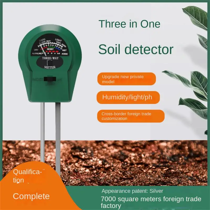 Digital 4 In 1 Soil PH Meter Moisture Monitor Temperature Sunlight Tester For Gardening Plants Farming With Blacklight