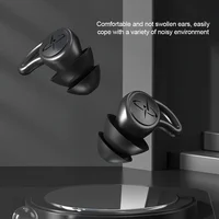 1Pair Sleep Noise Reduction Earplug Soft Silicone Ear Muffs Noise Protection Travel Reusable Swimming Waterproof Ear Plugs 1