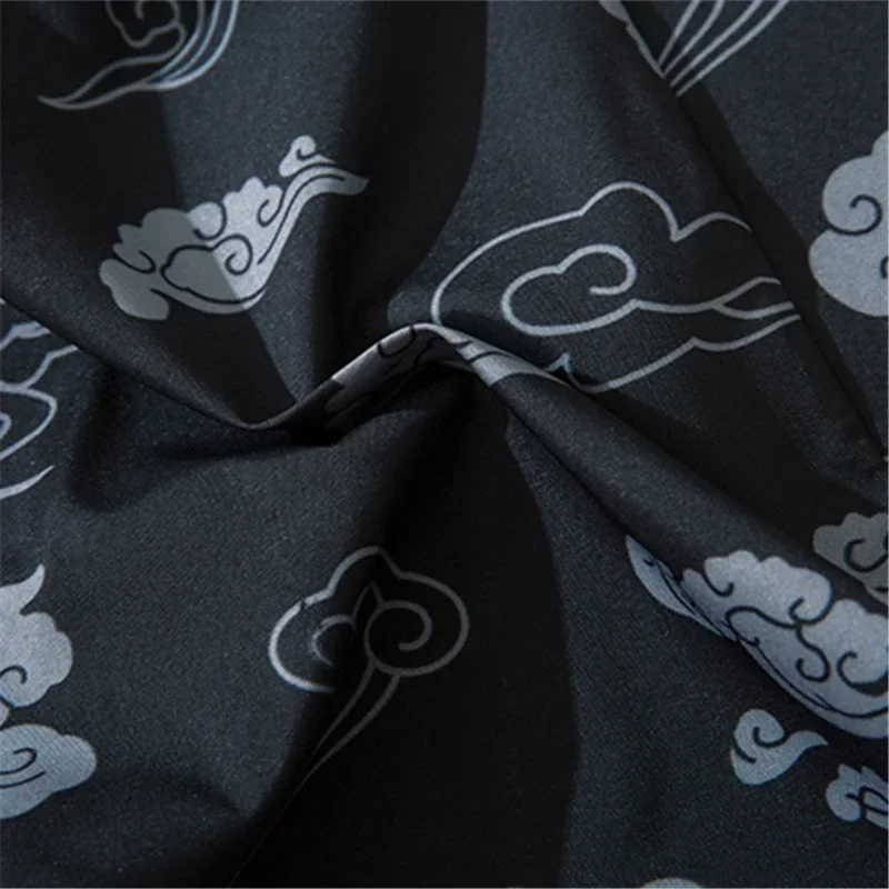 Bebovizi Japanese Style Cat Samurai Kimono Streetwear Men Women Cardigan Japan Harajuku Anime Robe Anime Clothes Summer japanese kimono japanese kimono cardigan