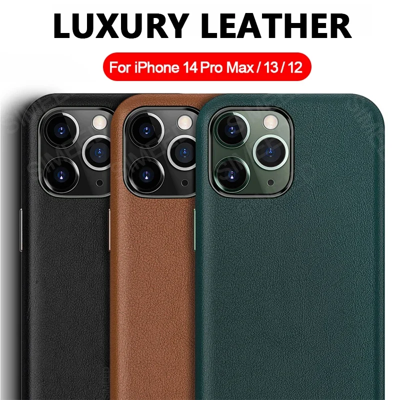 

Роскошный кожаный чехол для iPhone 1514 Pro Max 13 Mini 13 12 11, Ультратонкий защитный чехол из искусственной кожи, чехлы