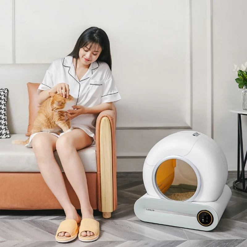 

Умный лоток для кошачьего туалета Arenero Gato, автоматический лоток для кошачьего туалета, самоочищающийся, с управлением через приложение 65 л